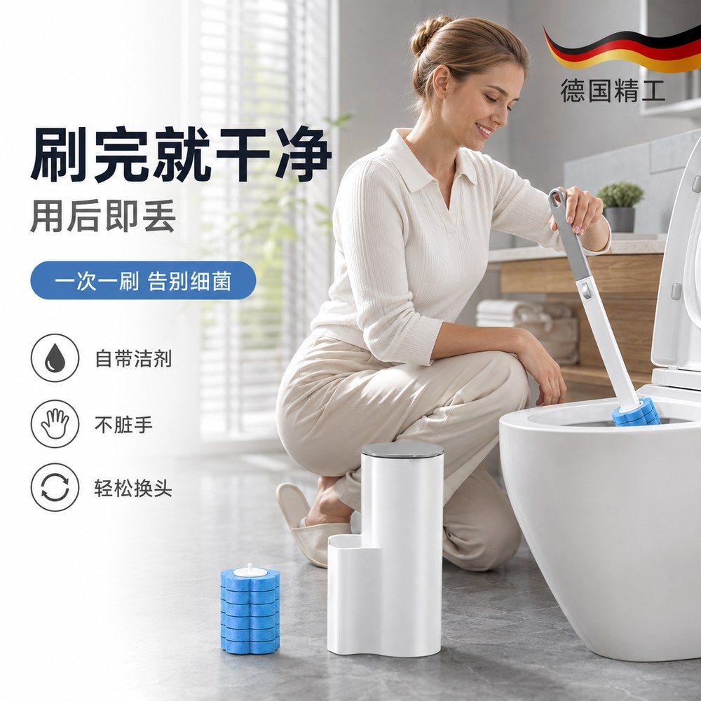 一次性马桶刷清洁套装家