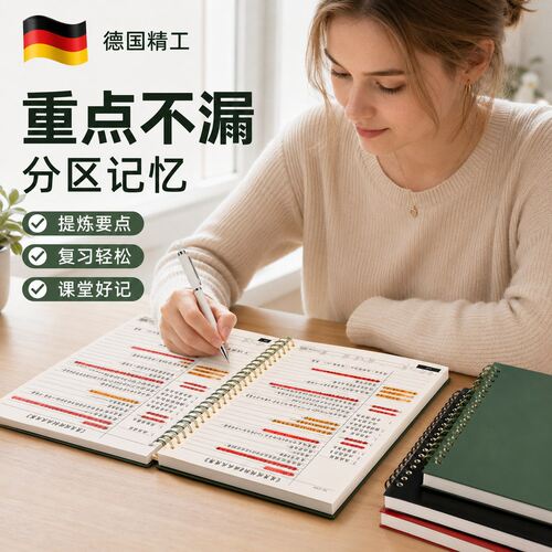 康奈尔笔记本b5活页本可
