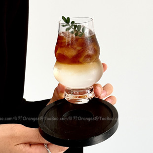 中古风Dirty冰美式杯闻香杯冷萃杯复古玻璃杯咖啡杯品茗杯洋酒杯