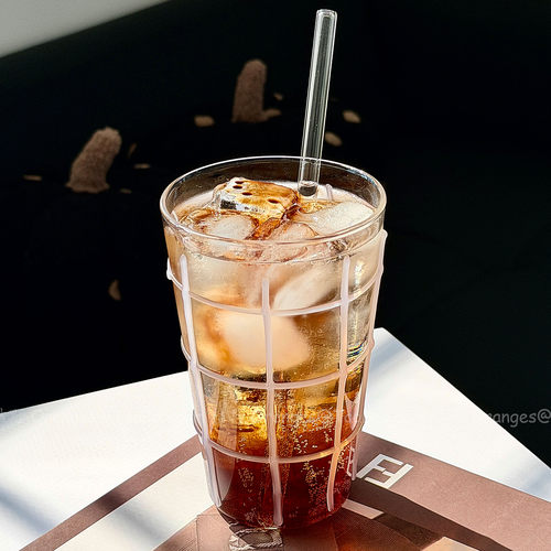 Oranges手工紫网耐高温玻璃杯