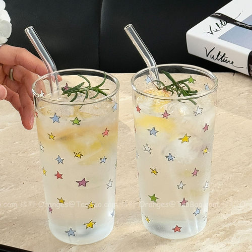星星满天耐热大容量玻璃杯