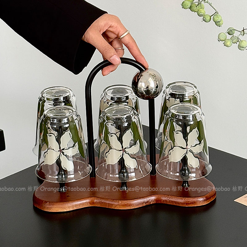 新中式復古原野南梔耐高溫喝水杯