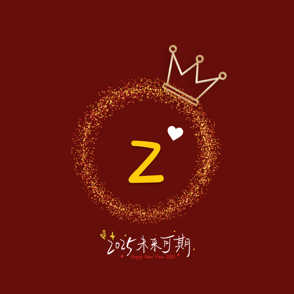 2025新年字母微信姓氏头像背景图制作红色喜庆PSD素材源文件模版