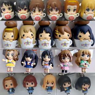 轻音少女 k-ON 茶杯豆豆眼 挂件 挂饰 钥匙扣 平泽唯  动漫周边