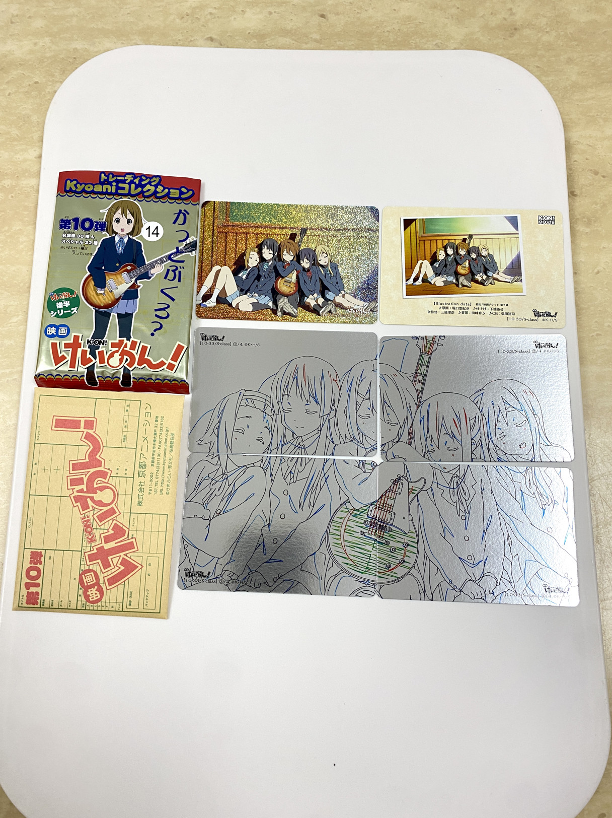 轻音少女 分镜卡 原画卡 线画收藏 平泽唯 动漫周边 日版 正版