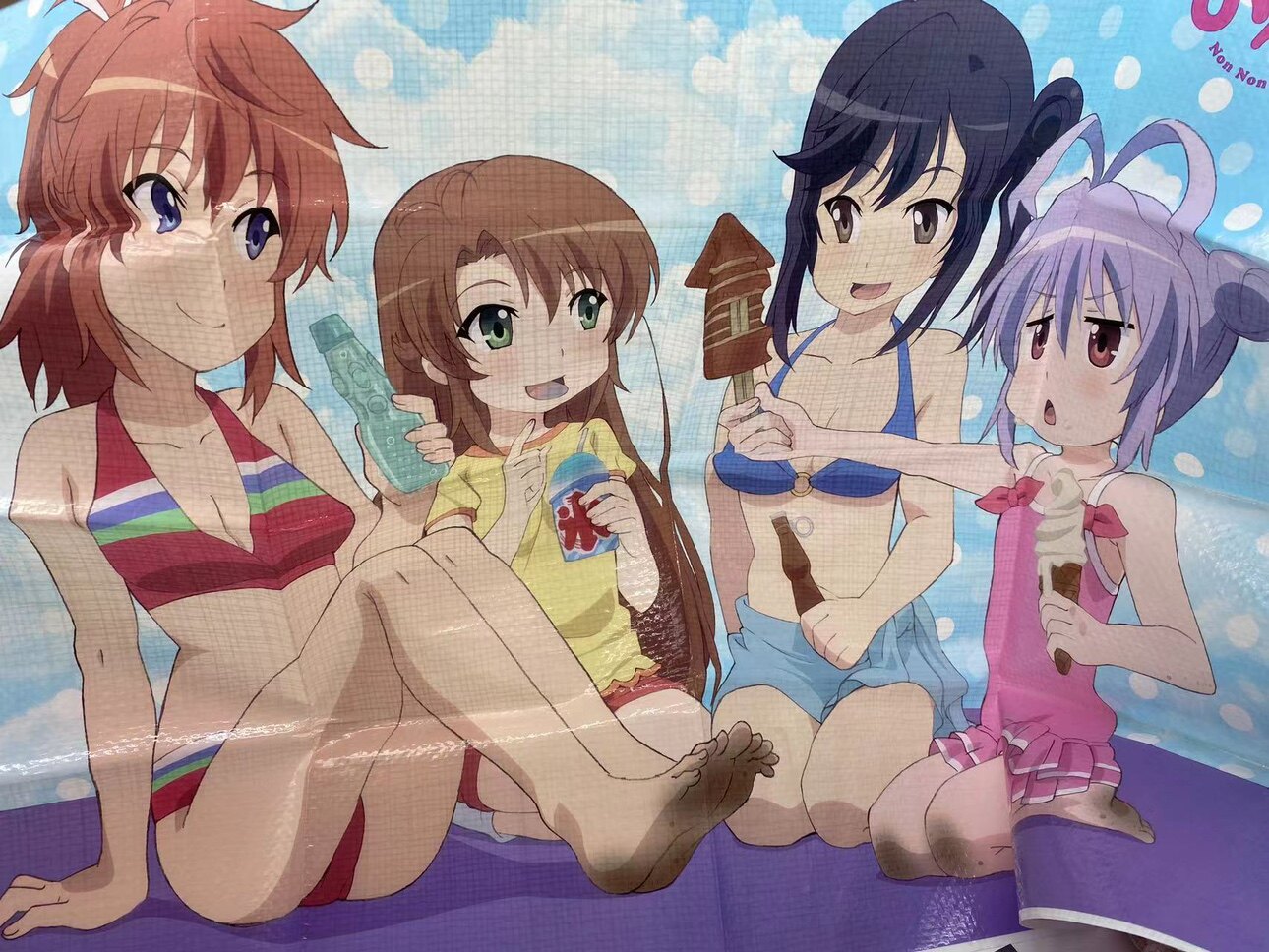 日版 正品 悠哉大王的日常 宫内莲华 动漫周边 塑料海报 q4a