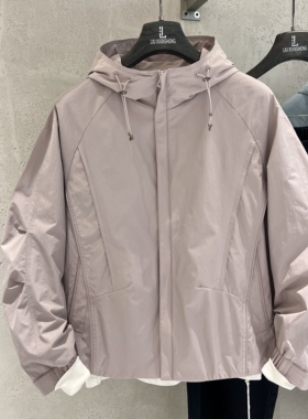 实体店2026春季新款户外运动夹克外套男工装蓝色机能风冲锋衣外套