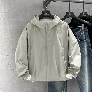 潮流百搭休闲青年韩版 2026春季 连帽外套时尚 男士 简约上衣夹克 新款