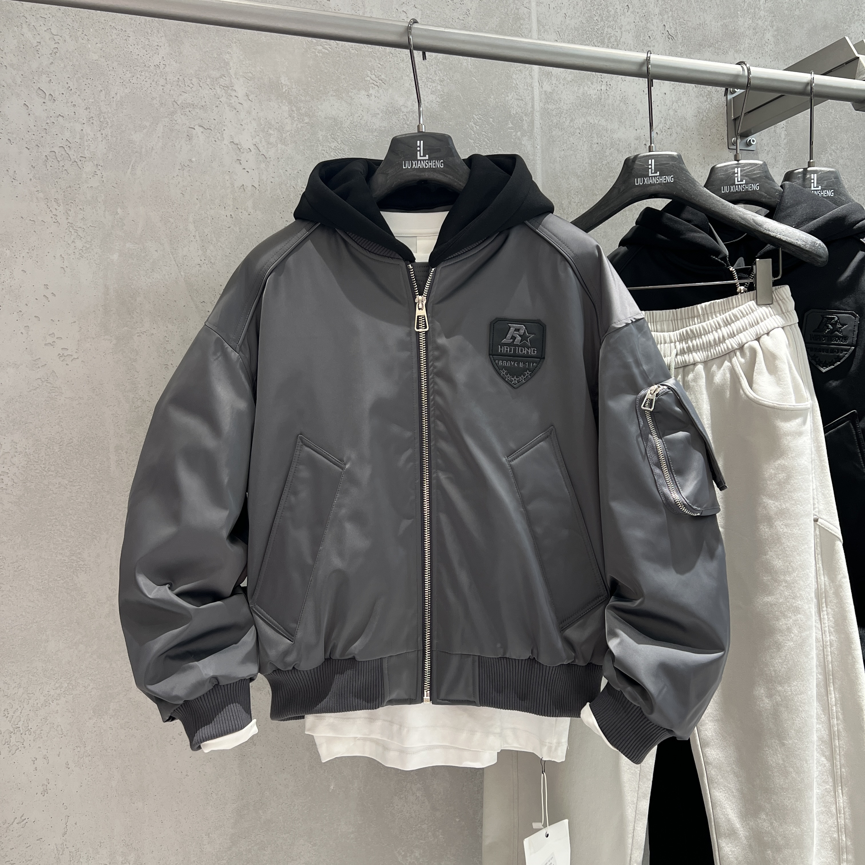 实体同款重磅飞行员工装羽绒服