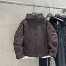 新款 冬季 潮牌宽松加厚保暖冲锋衣外套 羽绒服男士 90白鸭绒连帽工装