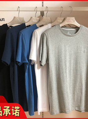 稻草人T恤男士圆领纯棉短袖宽松老头衫全棉内衣打底汗衫夏DC19353