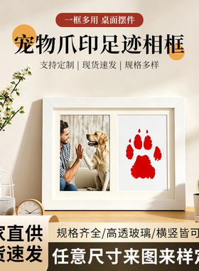宠物爪印纪念相框狗狗猫咪免洗印泥手足印高颜值diy纪念礼物摆件