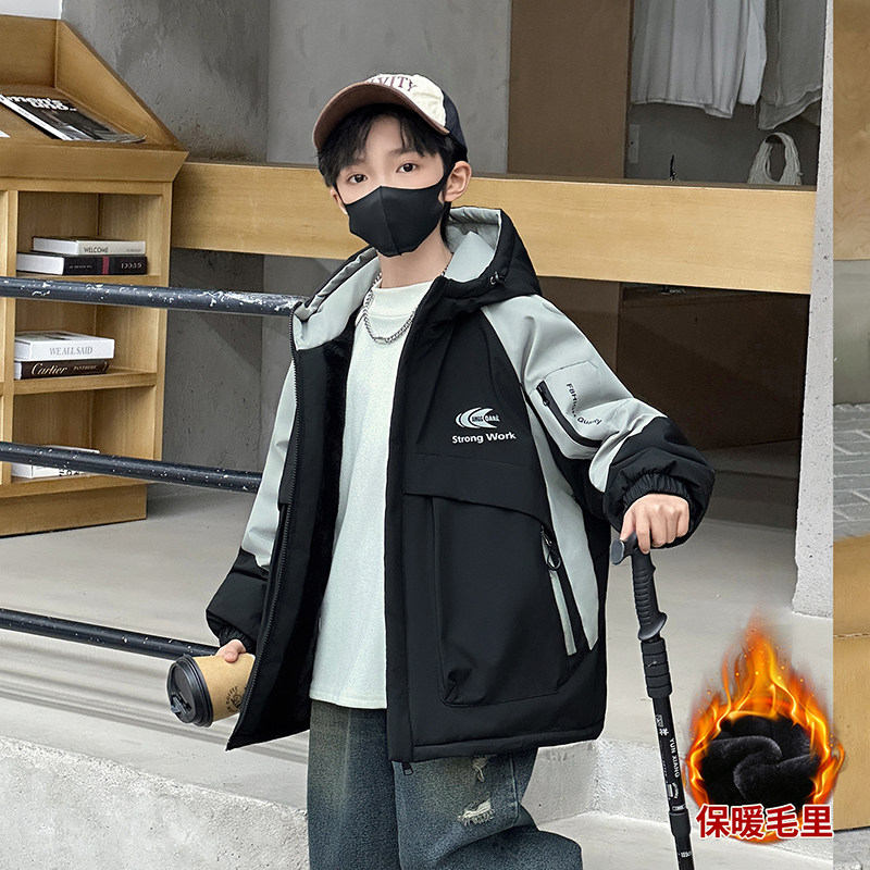 男童冬装棉衣外套洋气儿童冬季夹棉加绒派克服大童加厚冲锋衣帅炸,童装/婴儿装/亲子装,普通外套,淘宝优惠券,粉丝福利购,淘宝优惠卷