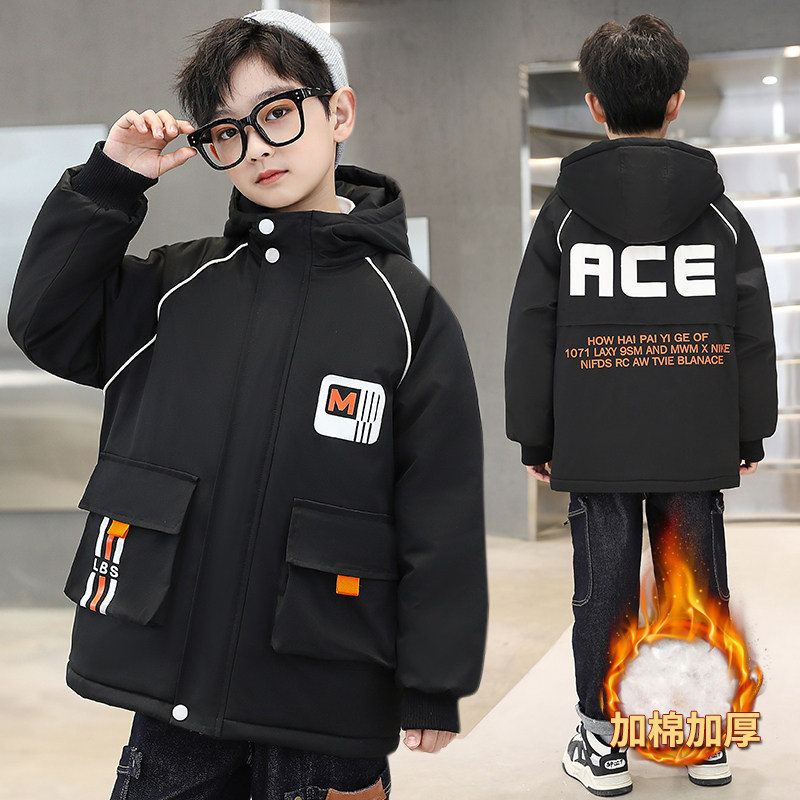 男童冬装棉衣外套加厚羽绒棉服潮