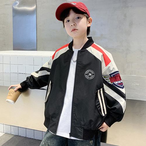 男童外套春秋洋气休闲夹克棒球服