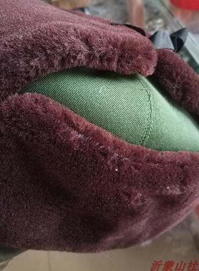 老式棉帽87-99橄榄绿栽绒帽，马裤呢干部雷锋帽，火车头棉帽