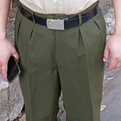 黄绿色裤 正品 子 老式 黄裤 老货87夏裤 库存92夏裤