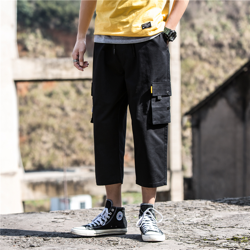 2020 summer new Japanese style overalls leisure fashion trend sportswear men's wear