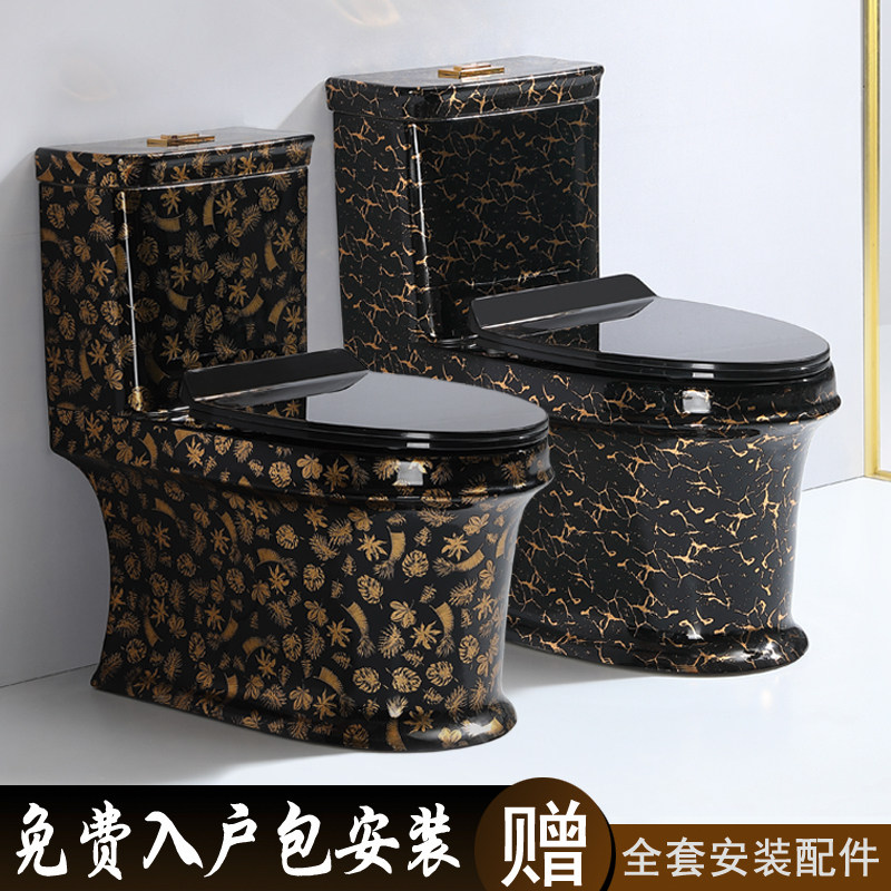 厂家直销黑色彩色虹吸超漩式马桶