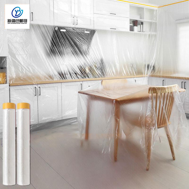 新疆包邮哥防尘罩遮盖防灰尘家具保护一次性装修塑料膜布沙发盖布,居家布艺,万能盖巾,淘宝优惠券,粉丝福利购,淘宝优惠卷