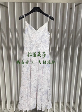 现货速发2022夏款重工刺绣碎花吊带连衣裙CWC2083108