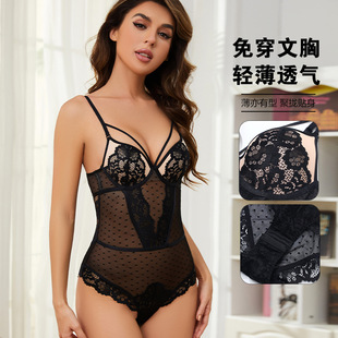 性感蕾丝连体束身衣塑身衣亚马逊文胸内衣美背露背收腹带 法式