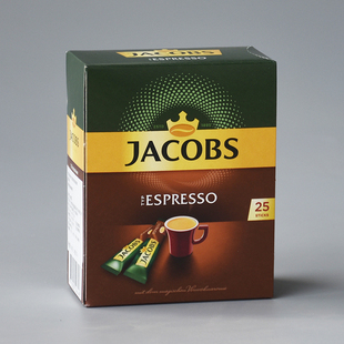 浓缩速溶纯黑咖啡1.8g Espresso意式 25支 德国雅各布斯Jacobs 原装