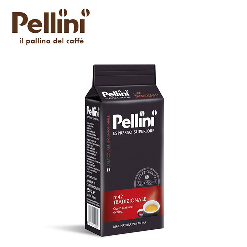 意大利佩利尼PELLINI 42号中深度咖啡粉250克黑咖啡 适合摩卡壶