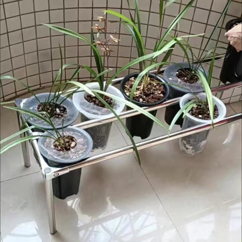 不锈钢兰花架落地多层花架室外阳台随意调节层高可定制兰花架子