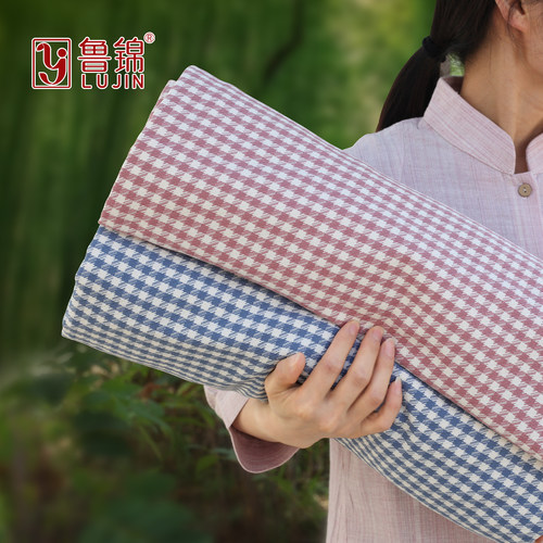 纯棉老粗布提花床单厚实柔软