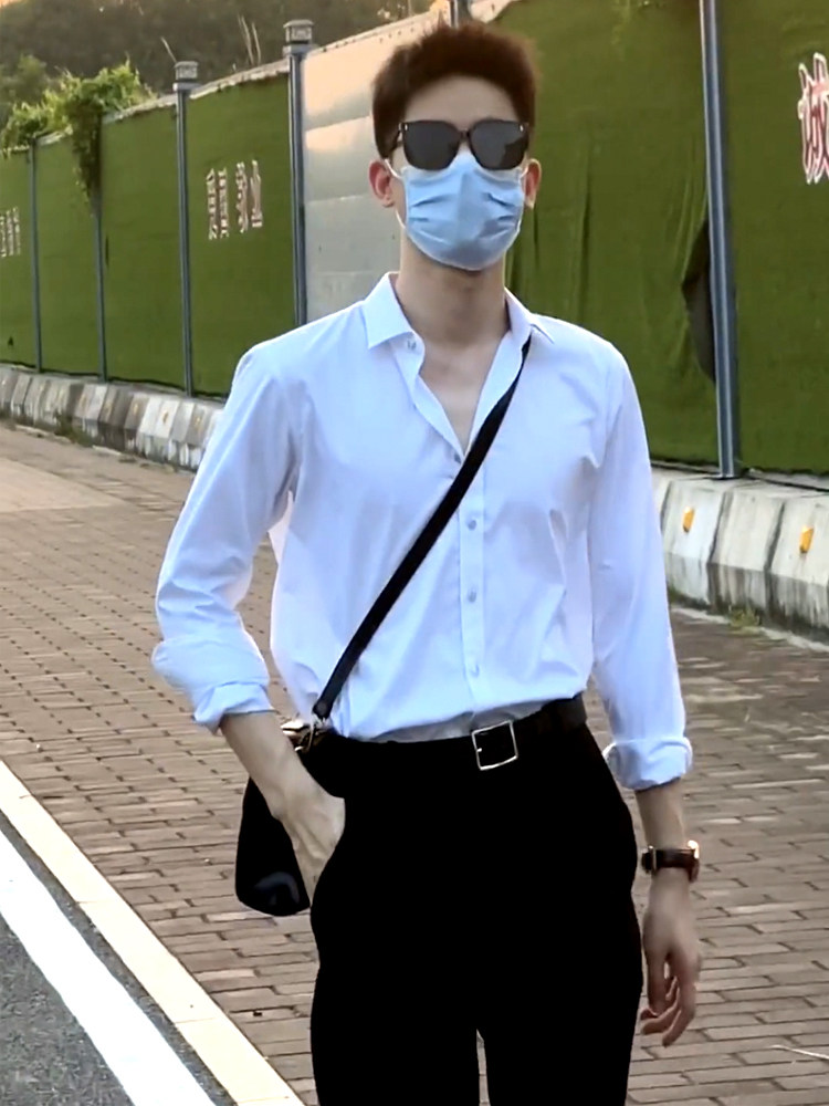 潮牌裤子男痞帅休闲直筒宽松西装裤夏季男生套装衬衫西裤帅气搭配,男装,时尚套装,淘宝优惠券,粉丝福利购,淘宝优惠卷