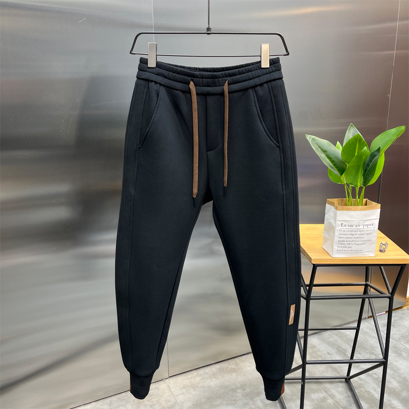 自主长裤休闲潮纯色裤