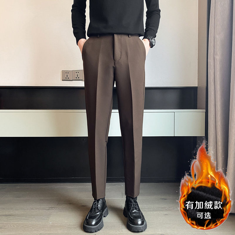 免烫韩版2025秋冬商务纽扣潮流