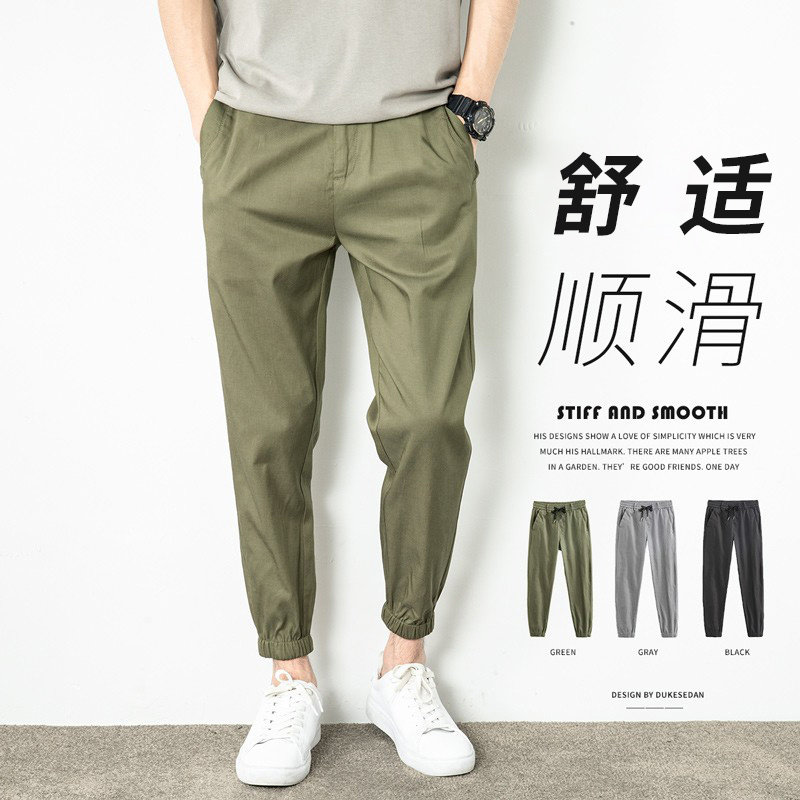 直筒休闲裤男春秋款宽松抽绳