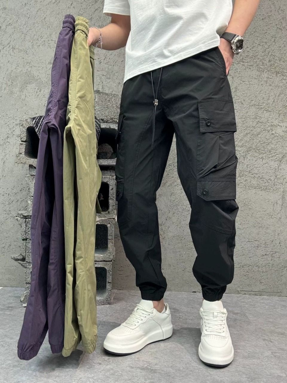 纯色长裤休闲裤潮牌工装