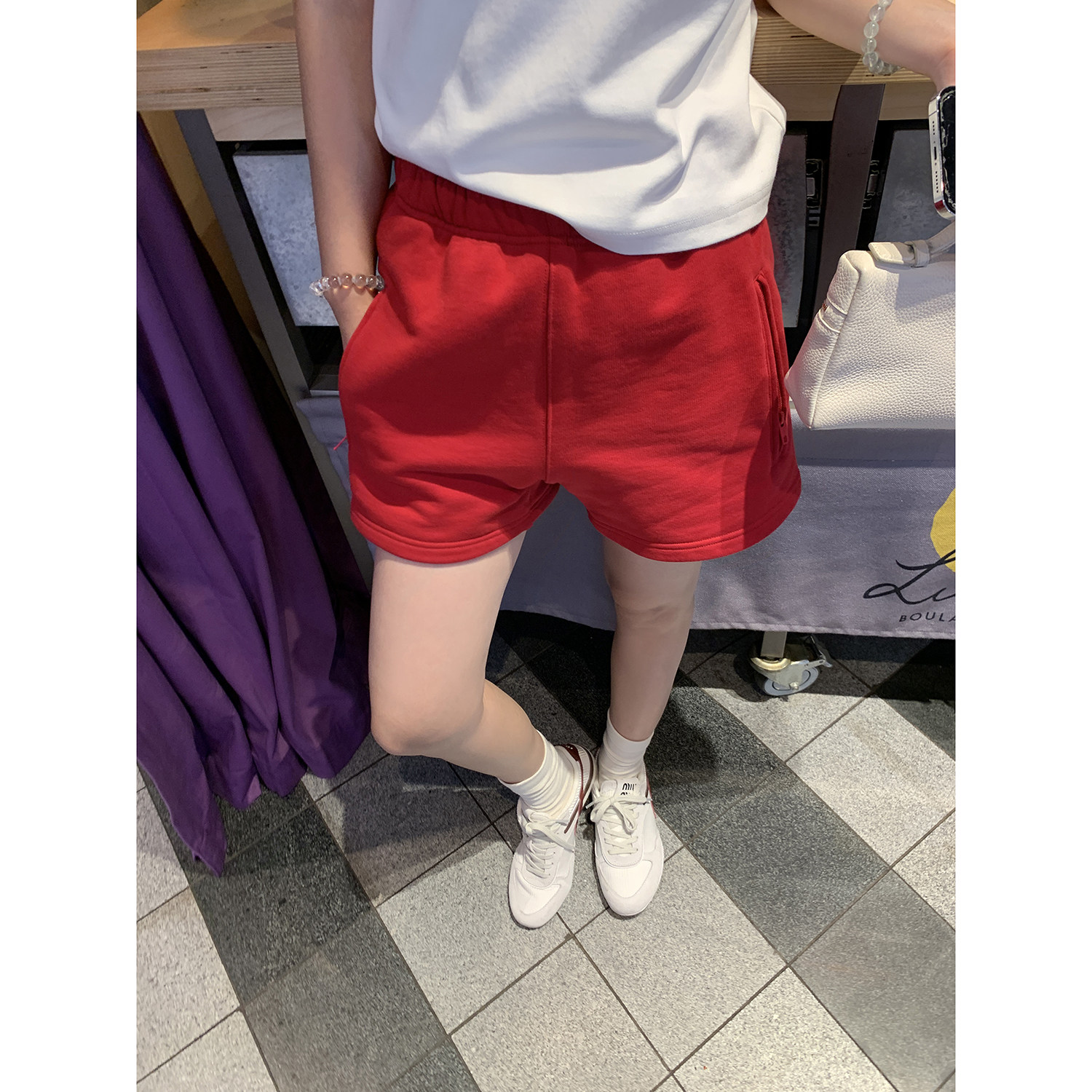 YANGLE_休闲短裤女外穿夏2025年新款松弛感宽松阔腿运动裤A字热裤,女装/女士精品,休闲裤,淘宝优惠券,粉丝福利购,淘宝优惠卷