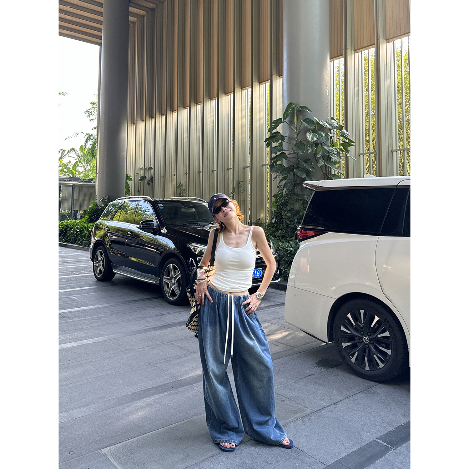 YANGLE_吊带背心女2025新款夏季薄款弹力修身工字U领内搭外穿上衣