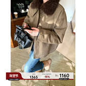 YANGLE_90鹅绒服女2025冬季 羽绒派克服 复古羊毛毛领工装 新款 韩版