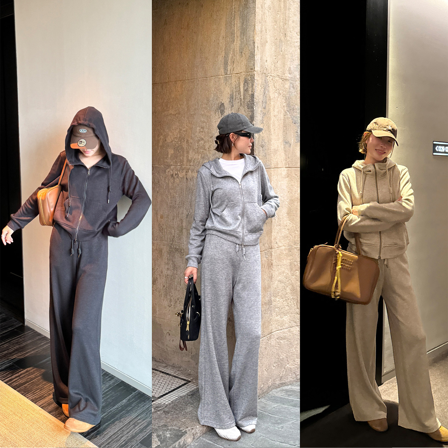 YANGLE_卫衣套装女气质连帽2025年春季新款显瘦抽绳休闲运动套装,女装/女士精品,时尚套装,淘宝优惠券,粉丝福利购,淘宝优惠卷