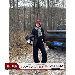 套装 老钱慵懒松弛感休闲卫裤 新款 YANGLE_加绒连帽卫衣女2025冬季