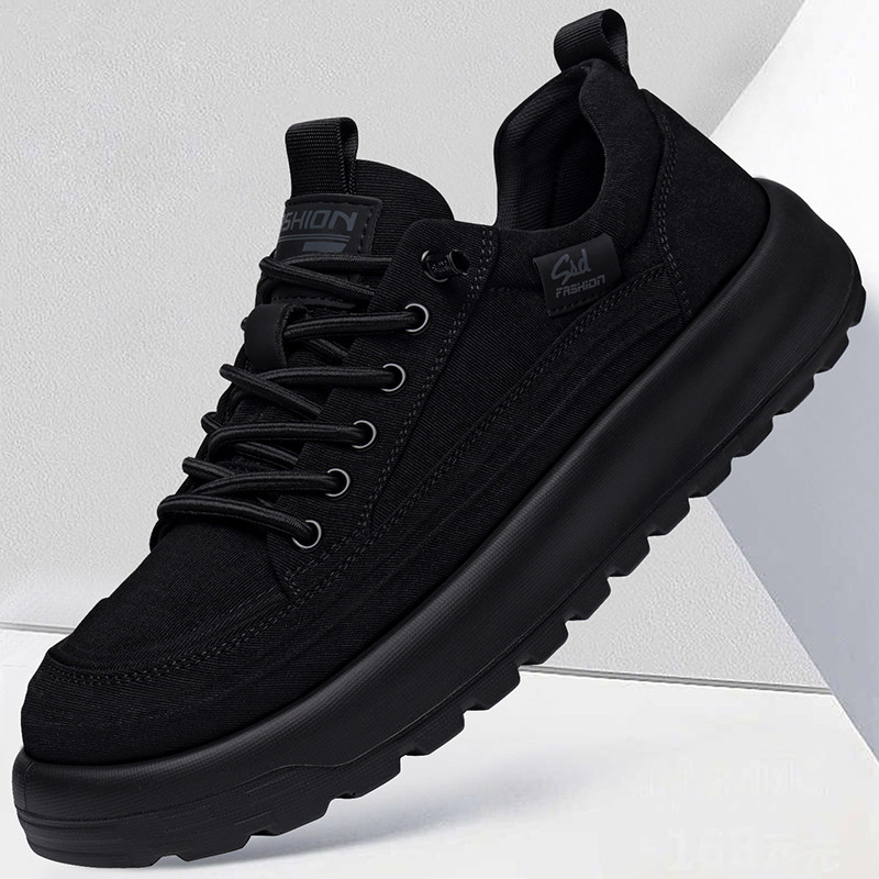 芸棉绣2026春季男士新款轻便厚底耐磨透气布面百搭休闲潮流运动鞋