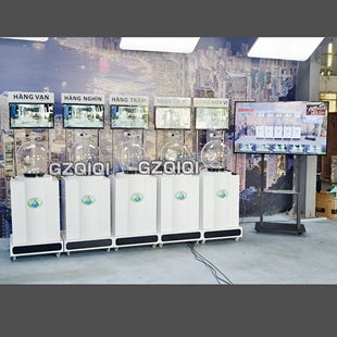 1D-5D多组合式乐透摇奖机吹球机彩票抽奖机广州琦琦定制显示屏