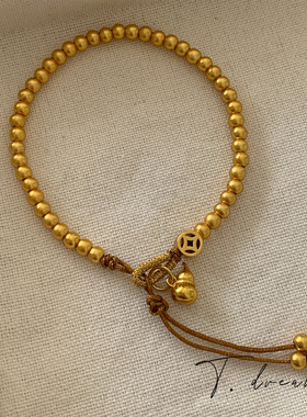 《钱多多》沙金珠珠葫芦手链女轻奢小众设计高级感送闺蜜2026新款