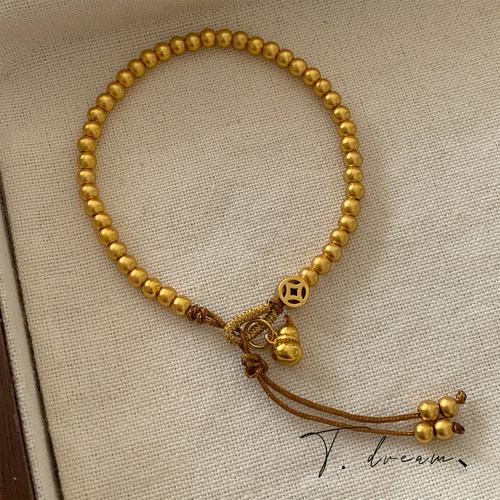 nicedream沙金珠珠葫芦编织手链