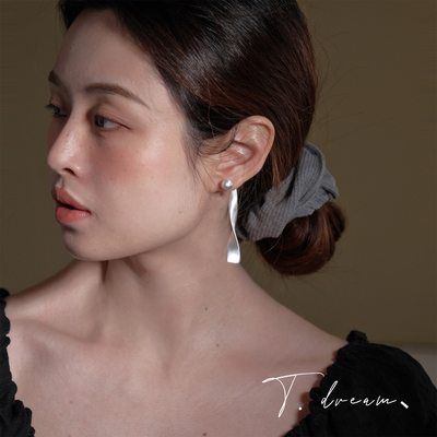 nicedream法式流苏扭扭丝带耳环