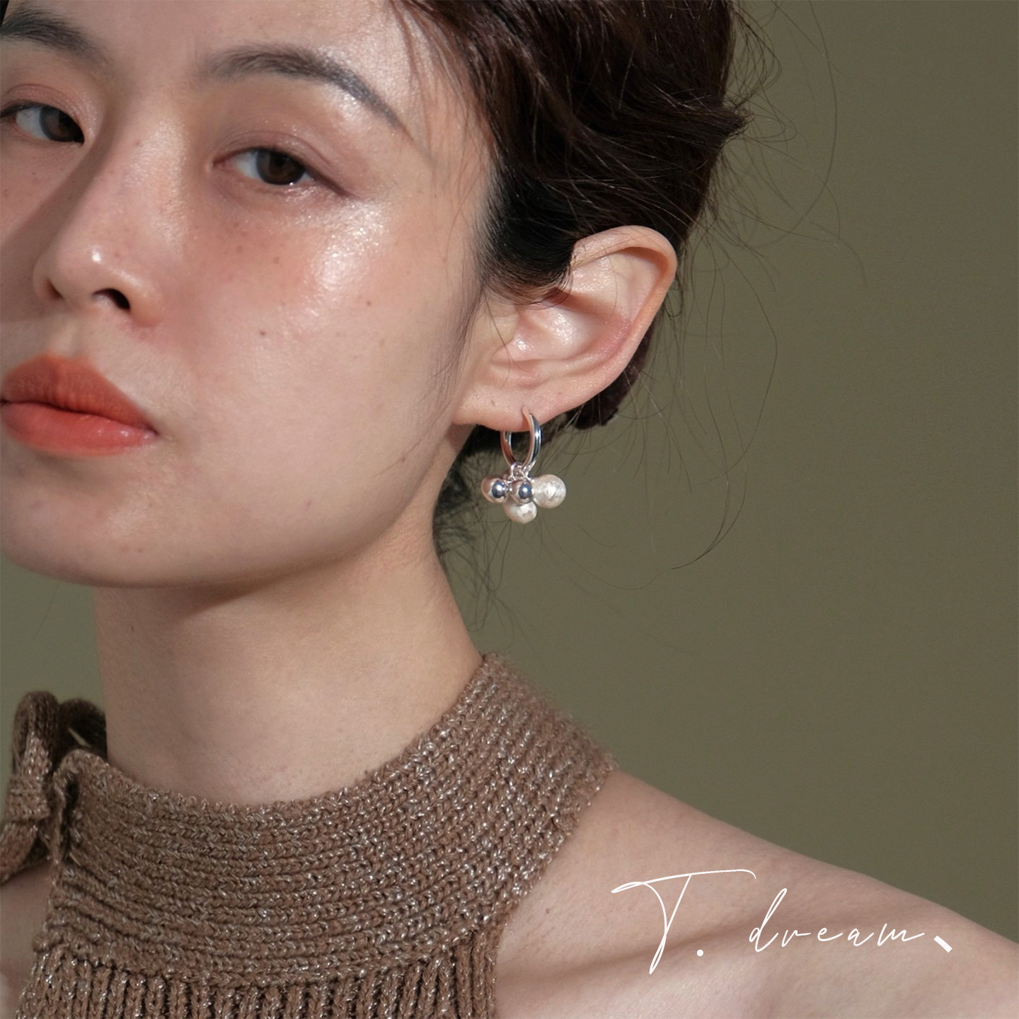 《棉花云》法式珍珠球球圈圈耳环女小众设计高级耳饰耳钉2026新款