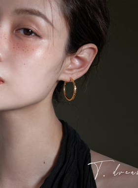 《私藏时光》法式碎冰圈圈耳环女小众设计高级感耳饰耳钉2026新款