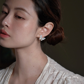 母贝蝴蝶耳环女小众设计高级耳饰耳钉耳坠2026新款 法式 白蝶贝