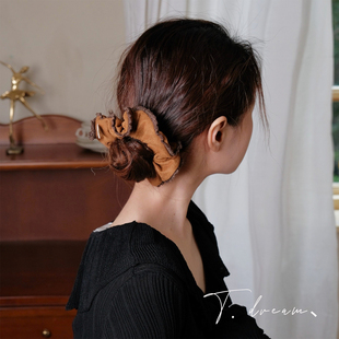 复古头绳头饰 百搭花边布艺小发圈发饰女丸子头法式 暮色私语