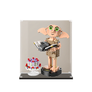 适用乐高76421哈利波特小精灵多比模型亚克力展示盒透明收纳盒罩